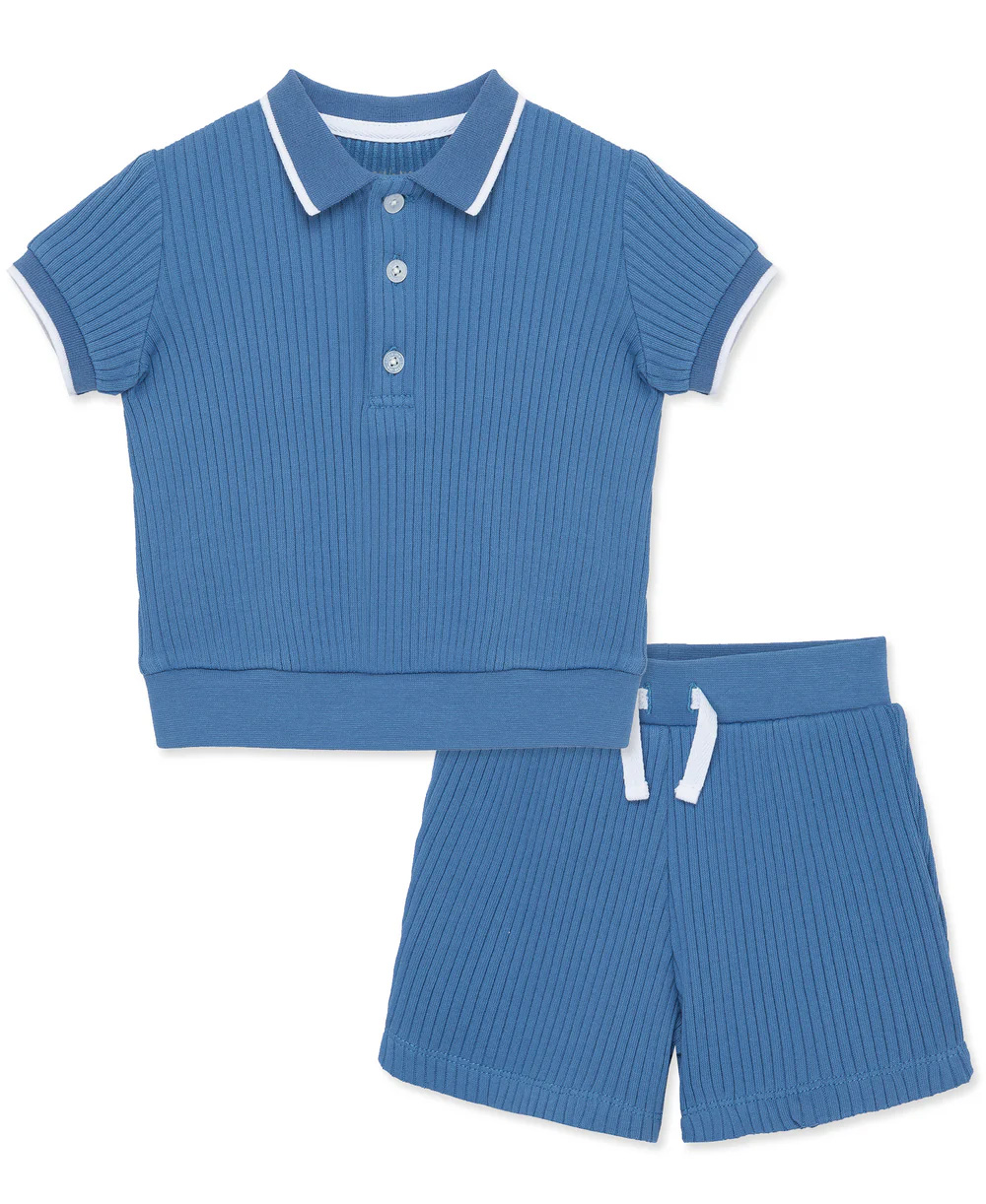 Blue 2Pc Short Set-Blue
