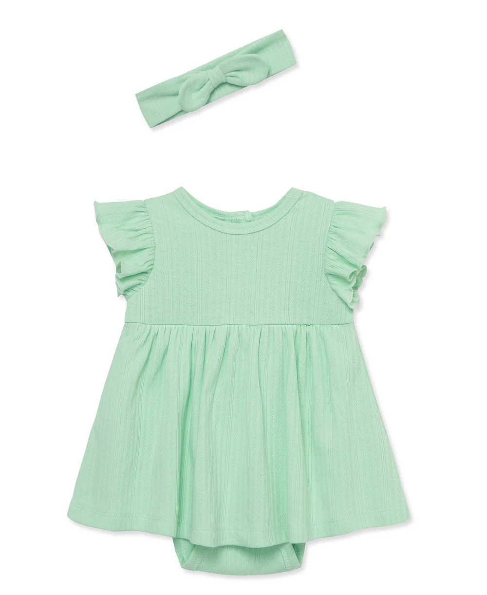 Pastel Knit Dress Set-Pink