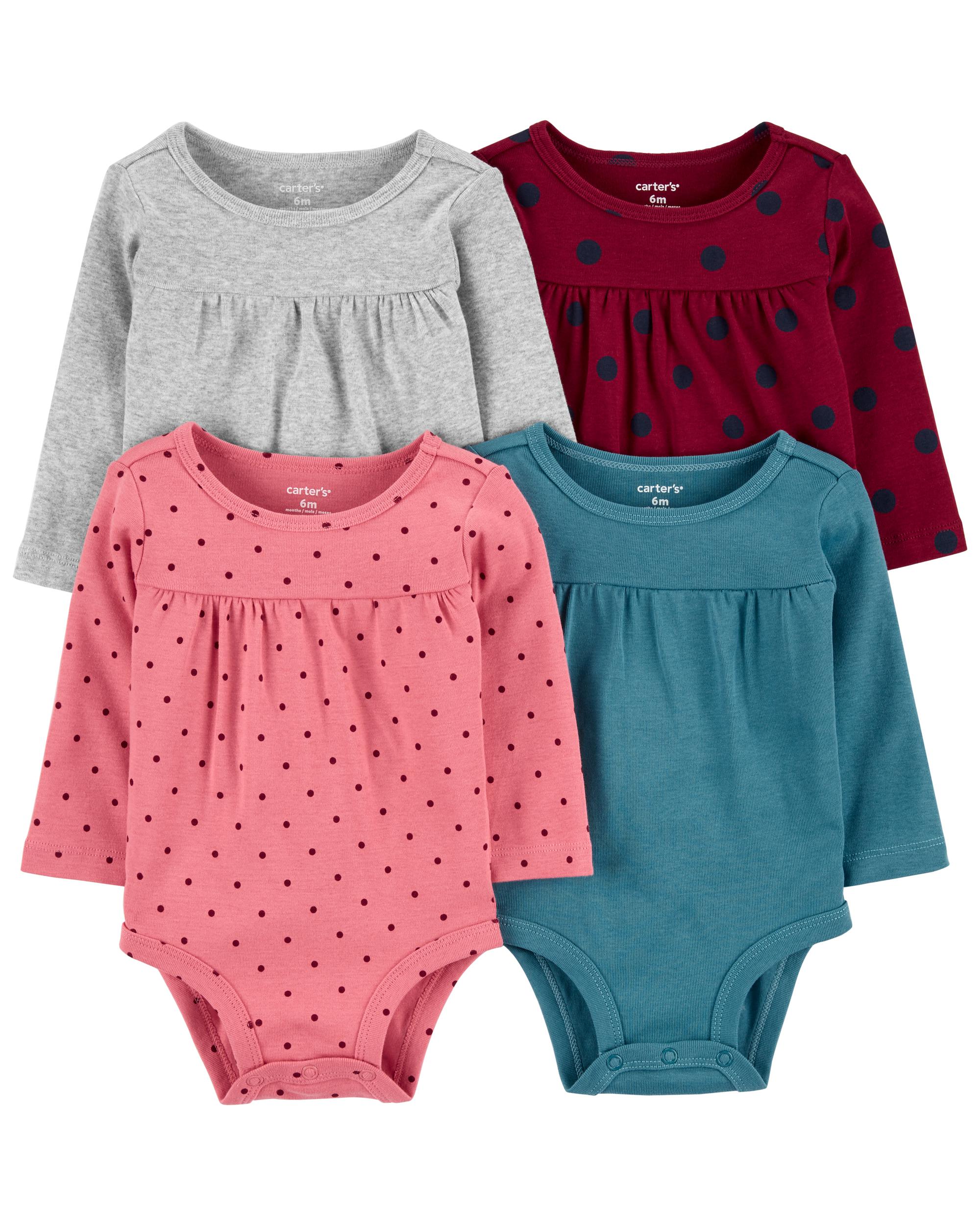 Carters 4pk Longsleeve Onesies