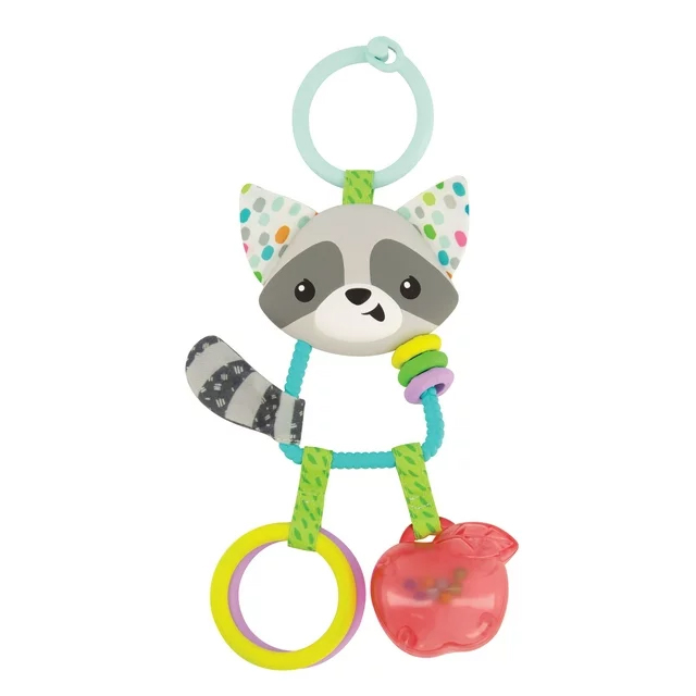 JINGLE CHARMS RATTLE-RACCOON