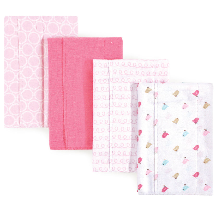 Flannel Burp Cloths 4pk Bird