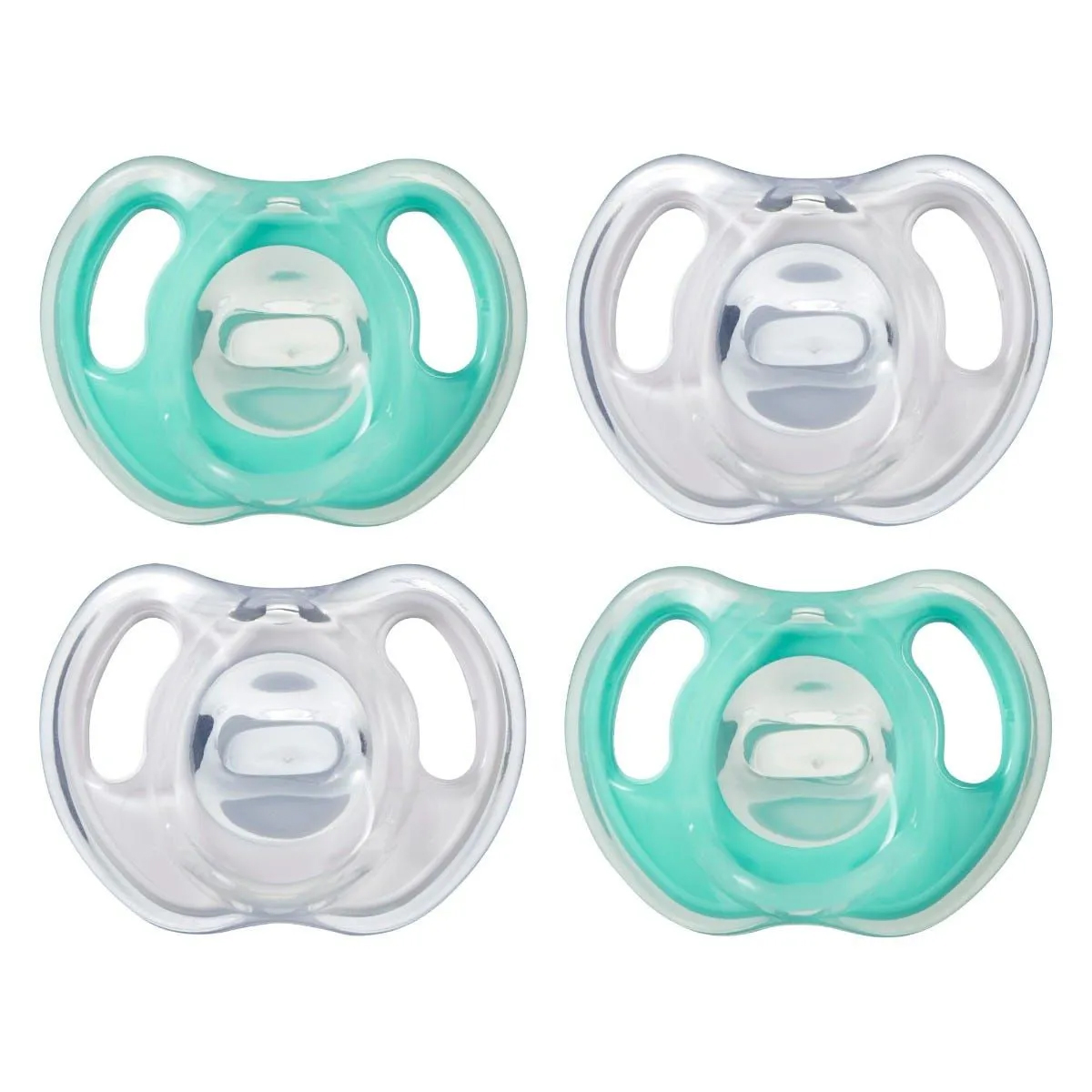 TT 2X 0-6M SIL SOOTHER ASST