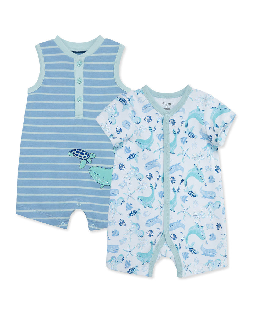 Sea Life 2pk Rompers