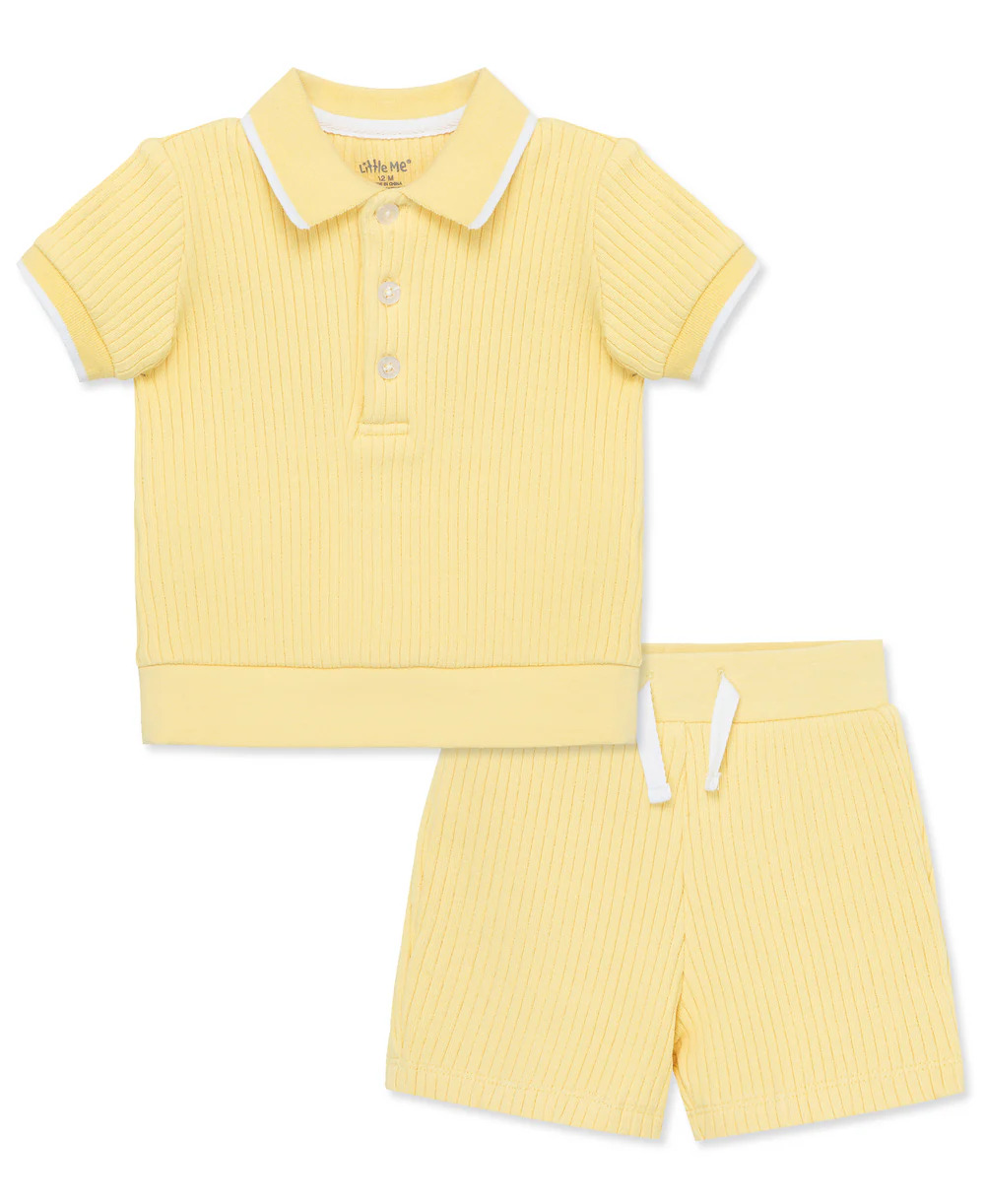 Yellow 2Pc Short Set-Yellow