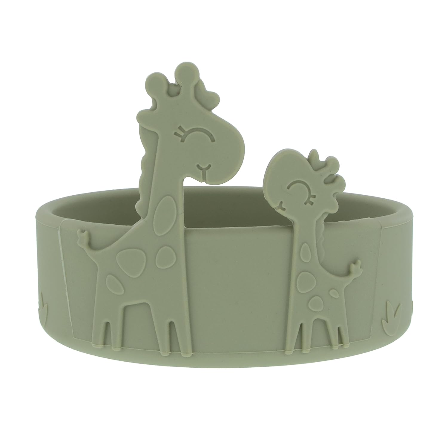 ALL SIL BOWL-GIRAFFE-GREEN
