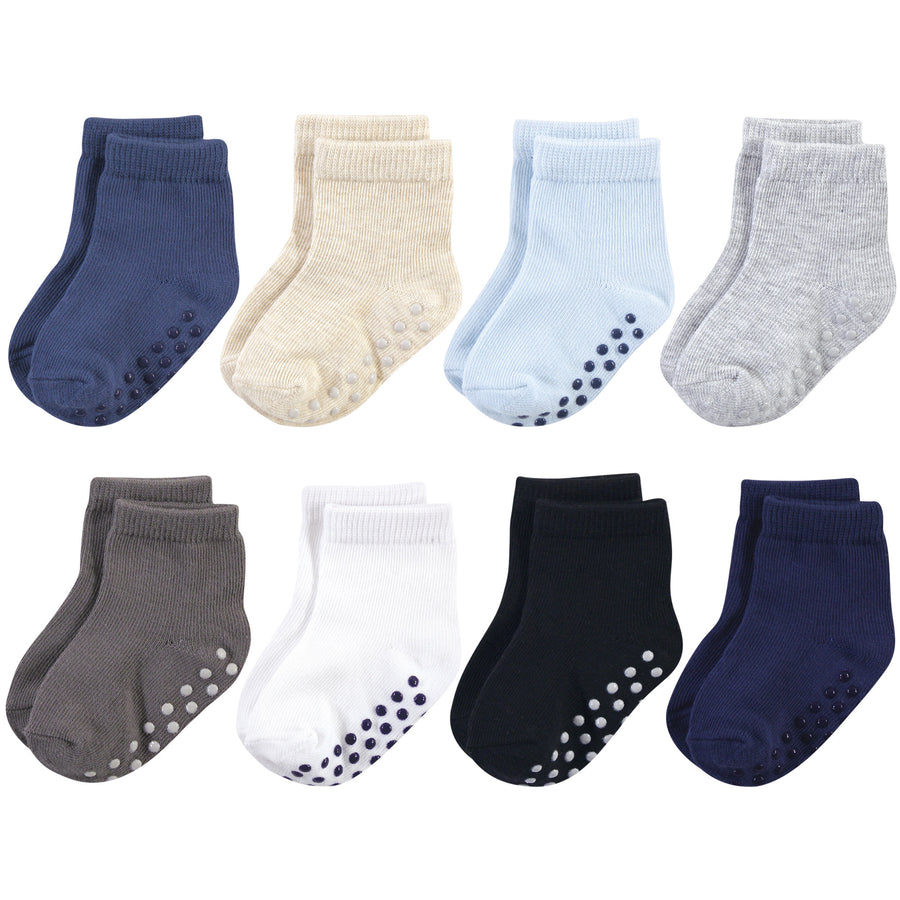 Organic Non Skid Socks 8pk