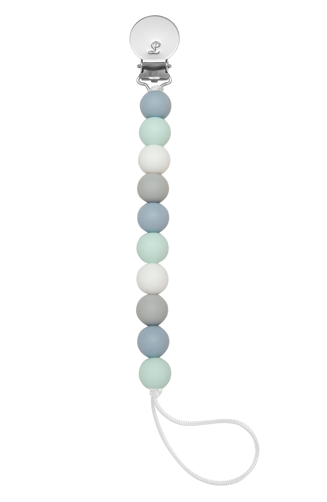 SILICONE PACIFIER CLIP BLUE MINT