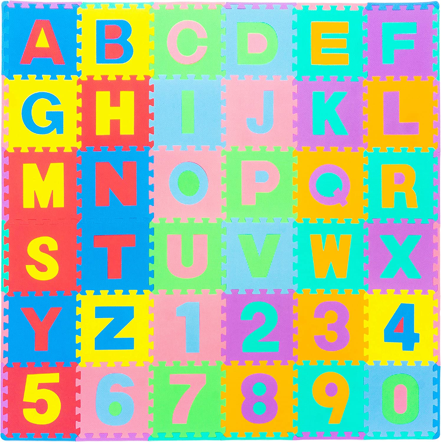 Prosource 36pc Shapes Puzzle Mat