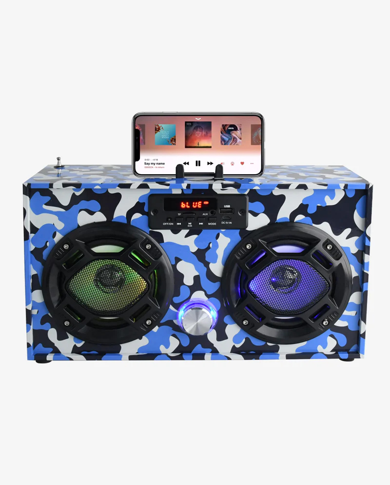 Boom Box Bluetooth Speaker Blue