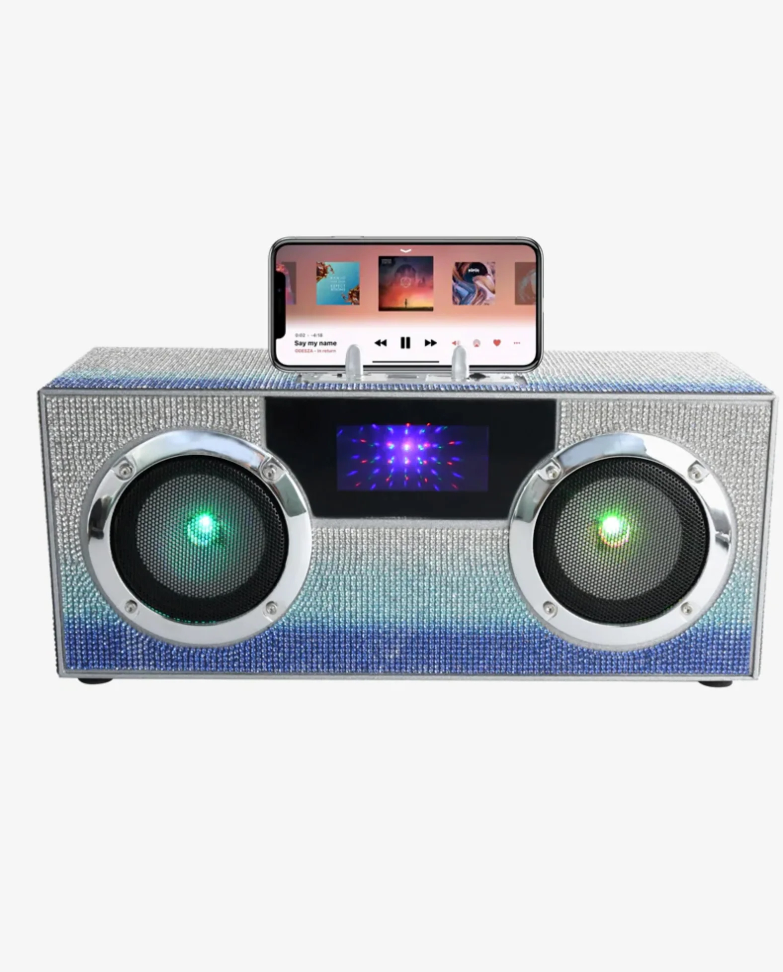 Blue Bling Mini Boombox
