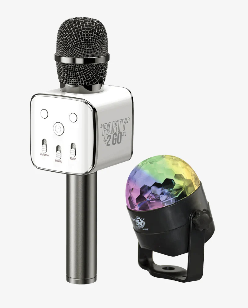 MIC AND DISCO BALL COMBO BLACK