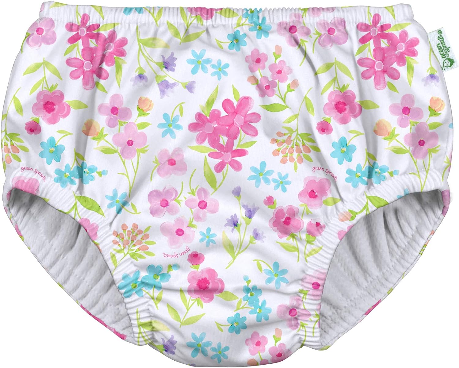 Swim Diaper White Flower Bouquet