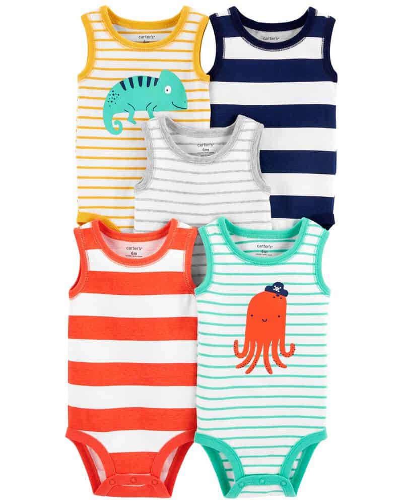 5PK Sleeveless Bodysuit