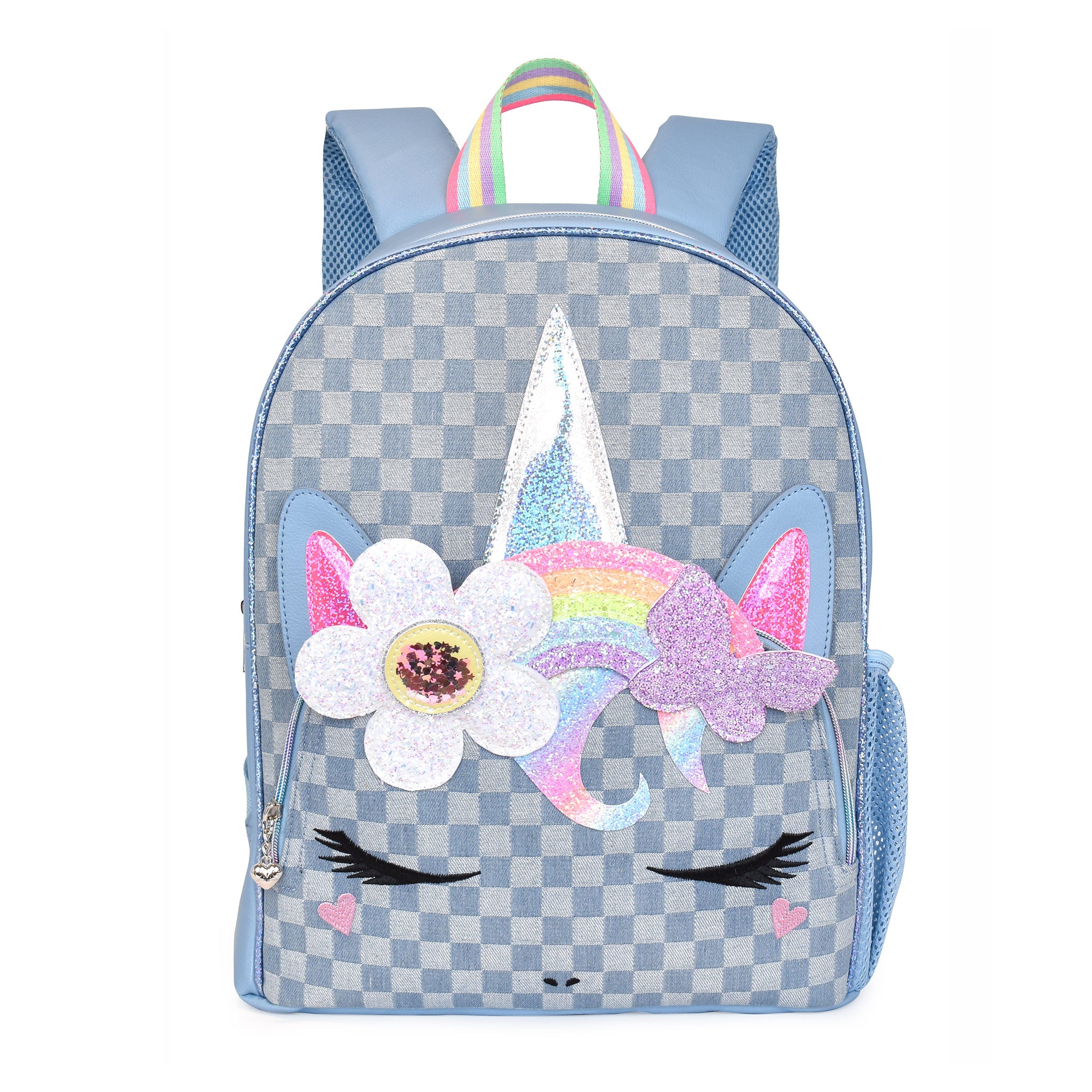 Gwen Denim Checker Backpack