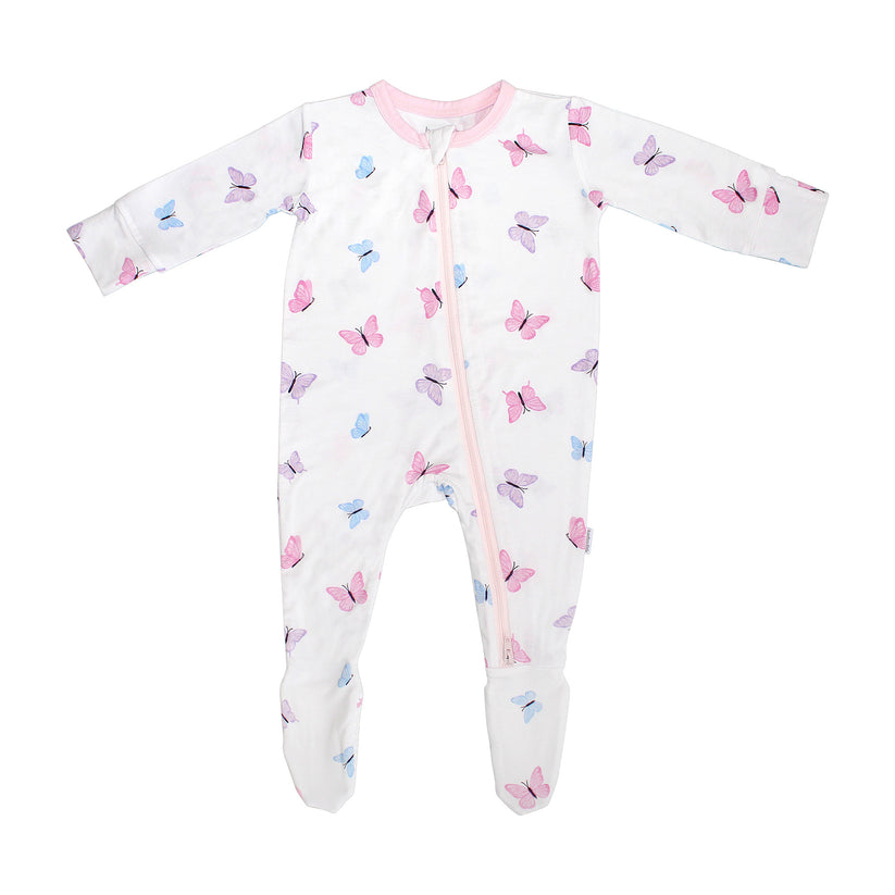 BUTTERFLY ZIPPERED FOOTIE