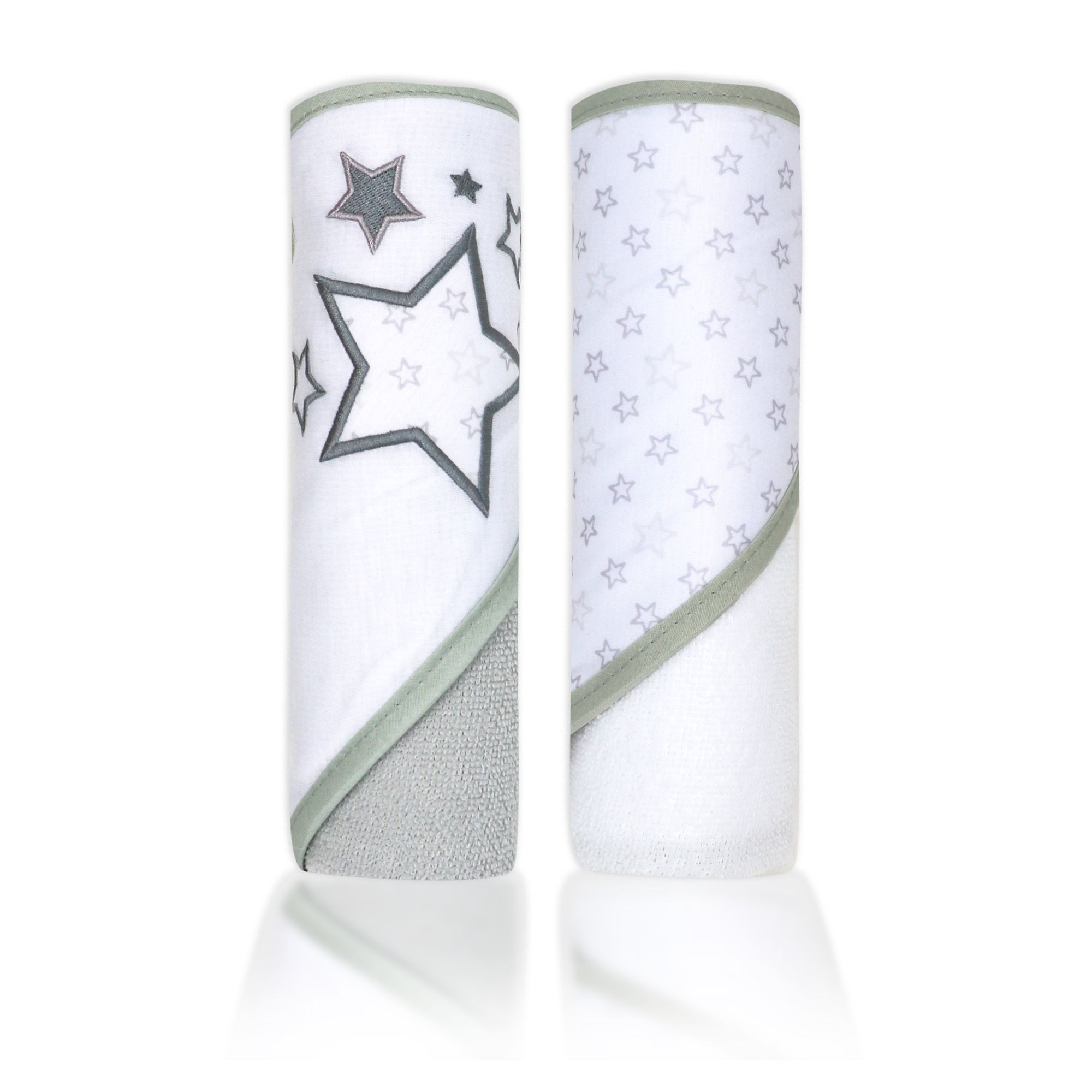 2 PACK HOODED TOWEL- GREY