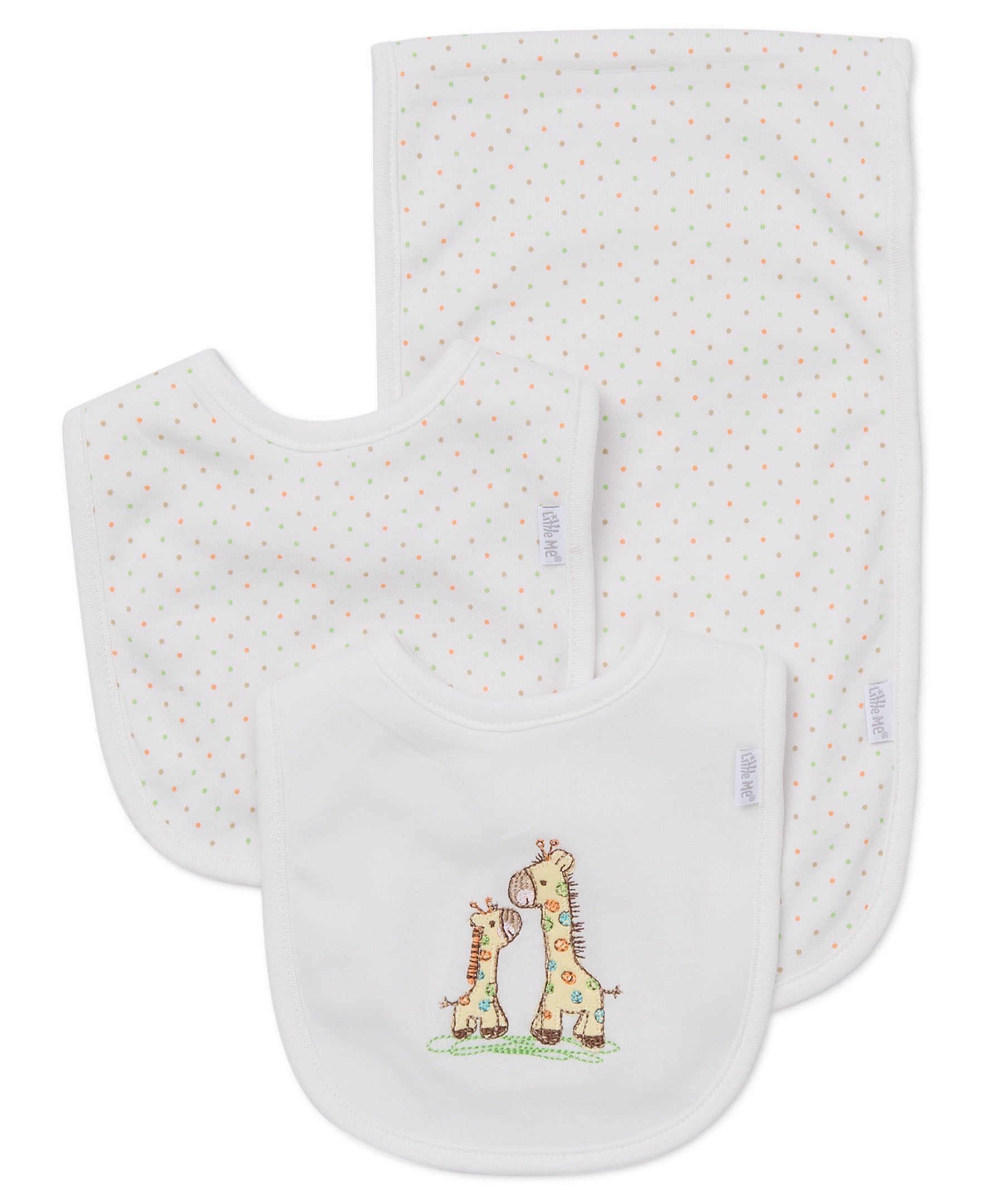 GIRAFFE BIB/BURP SET
