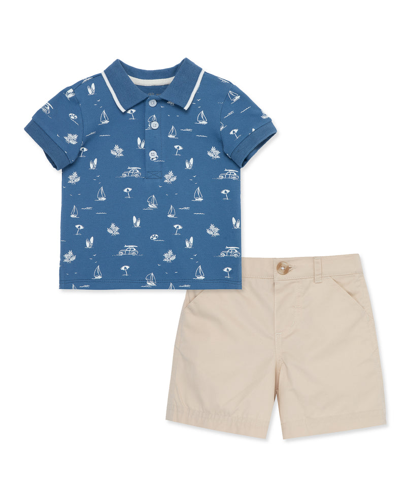Tropical Polo Short Set