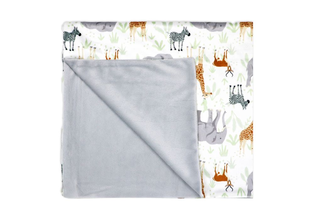 2 LAYER MINK BLANKET- SAFARI