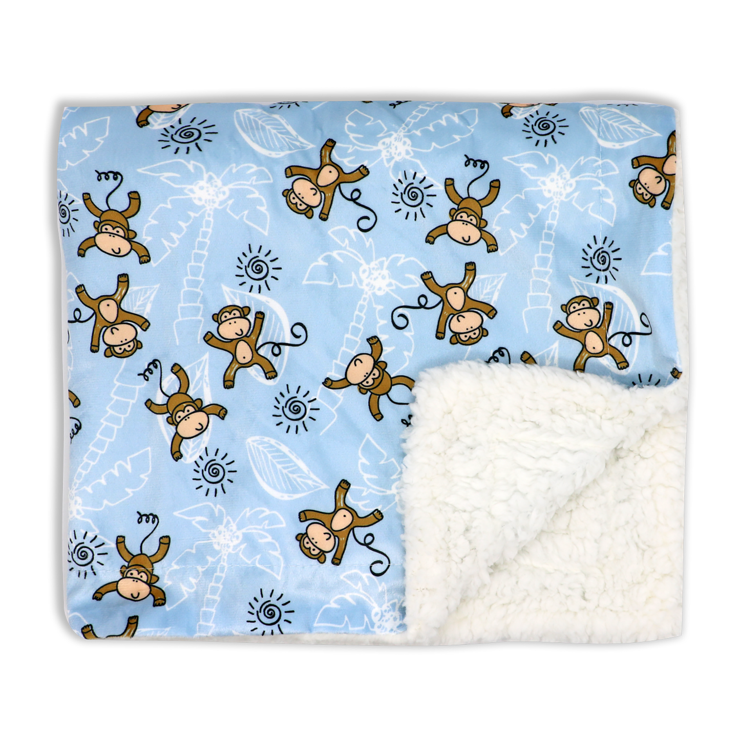 MINK SHERPA BLANKET - MONKEY