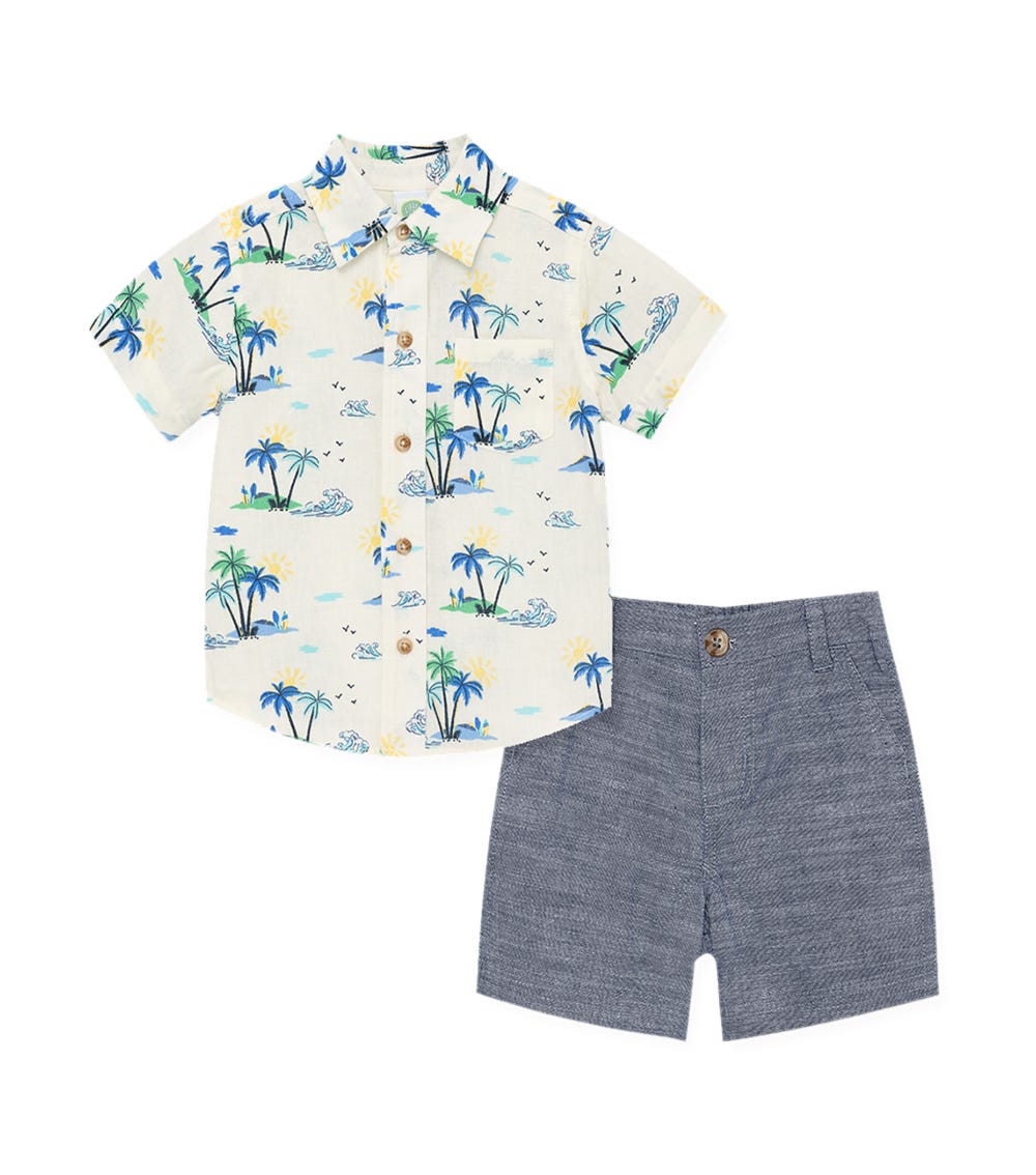 Tropical Woven Short Set