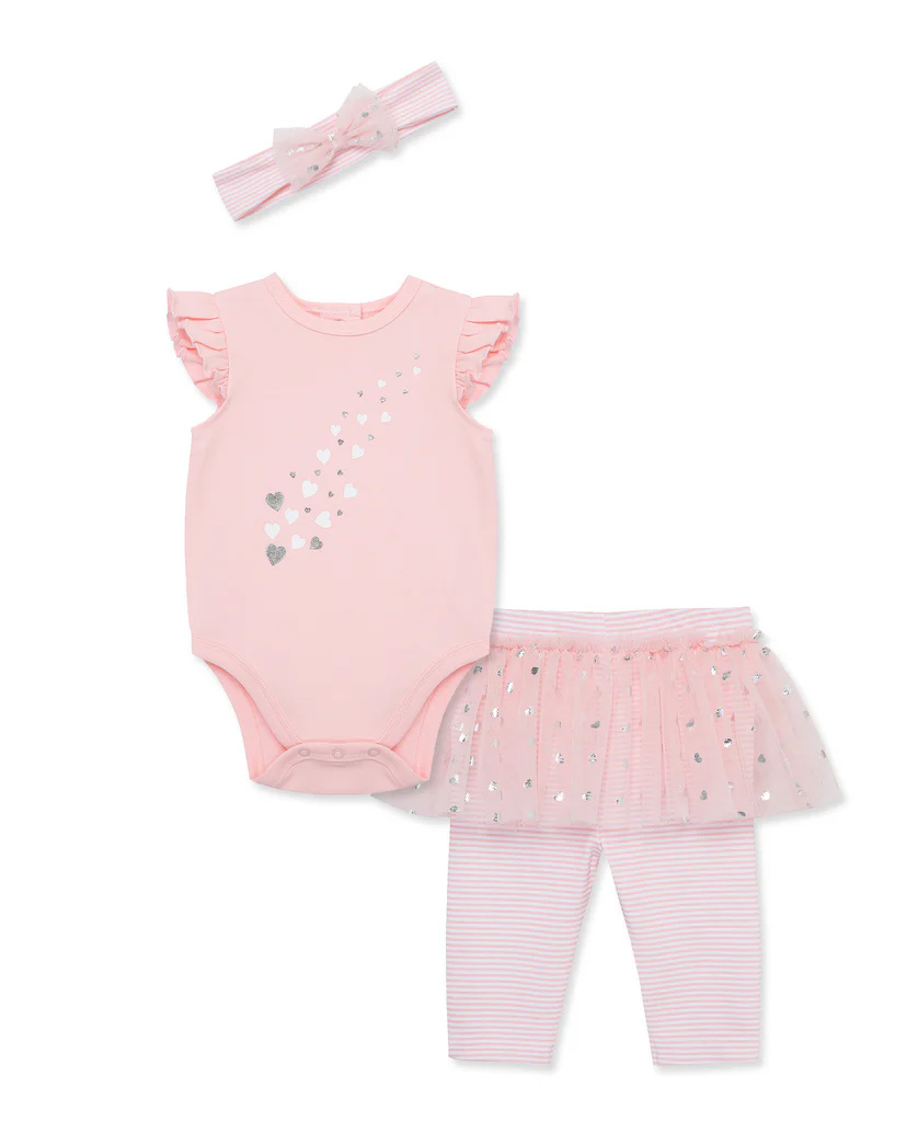 Hearts Skegging Set-Hband-Pink