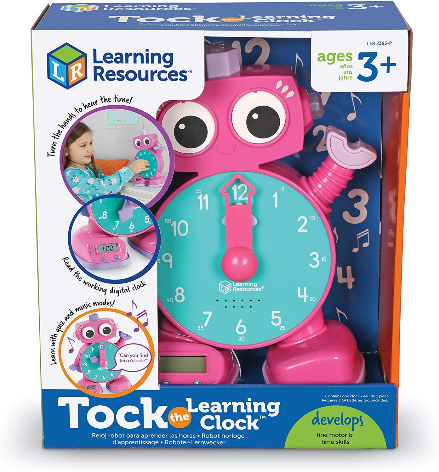 Learning Clock - Pink