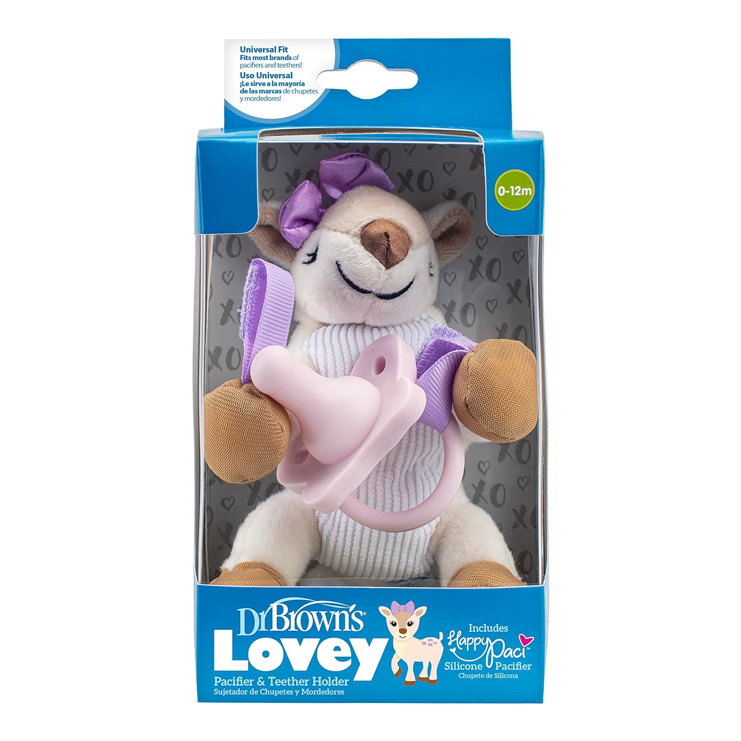 Deer Lovey w/ Light Pink  Paci