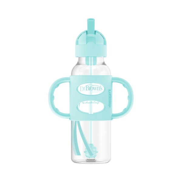 8 oz Sippy Straw Bottle Grn, 1pk