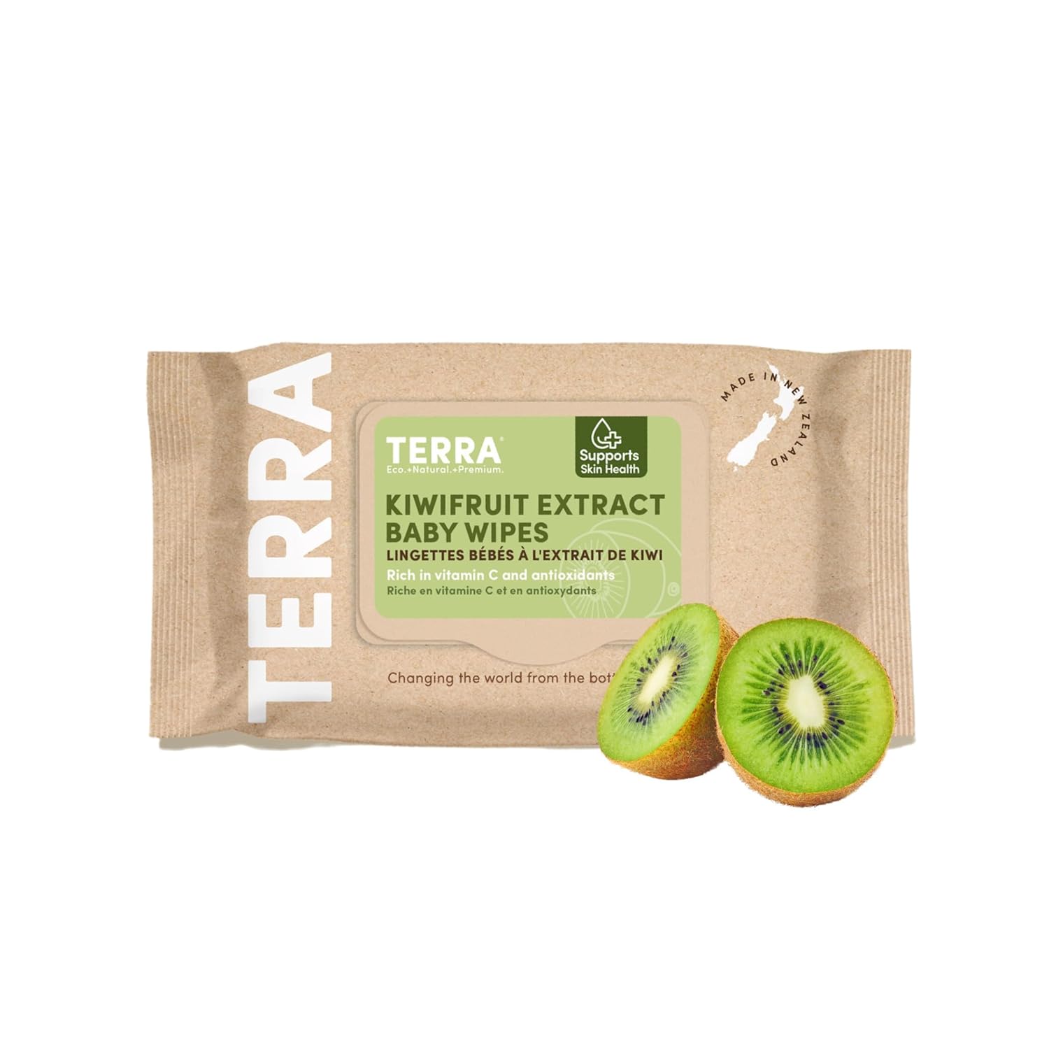 Terra Baby Wipes Kiwifruit 70pk
