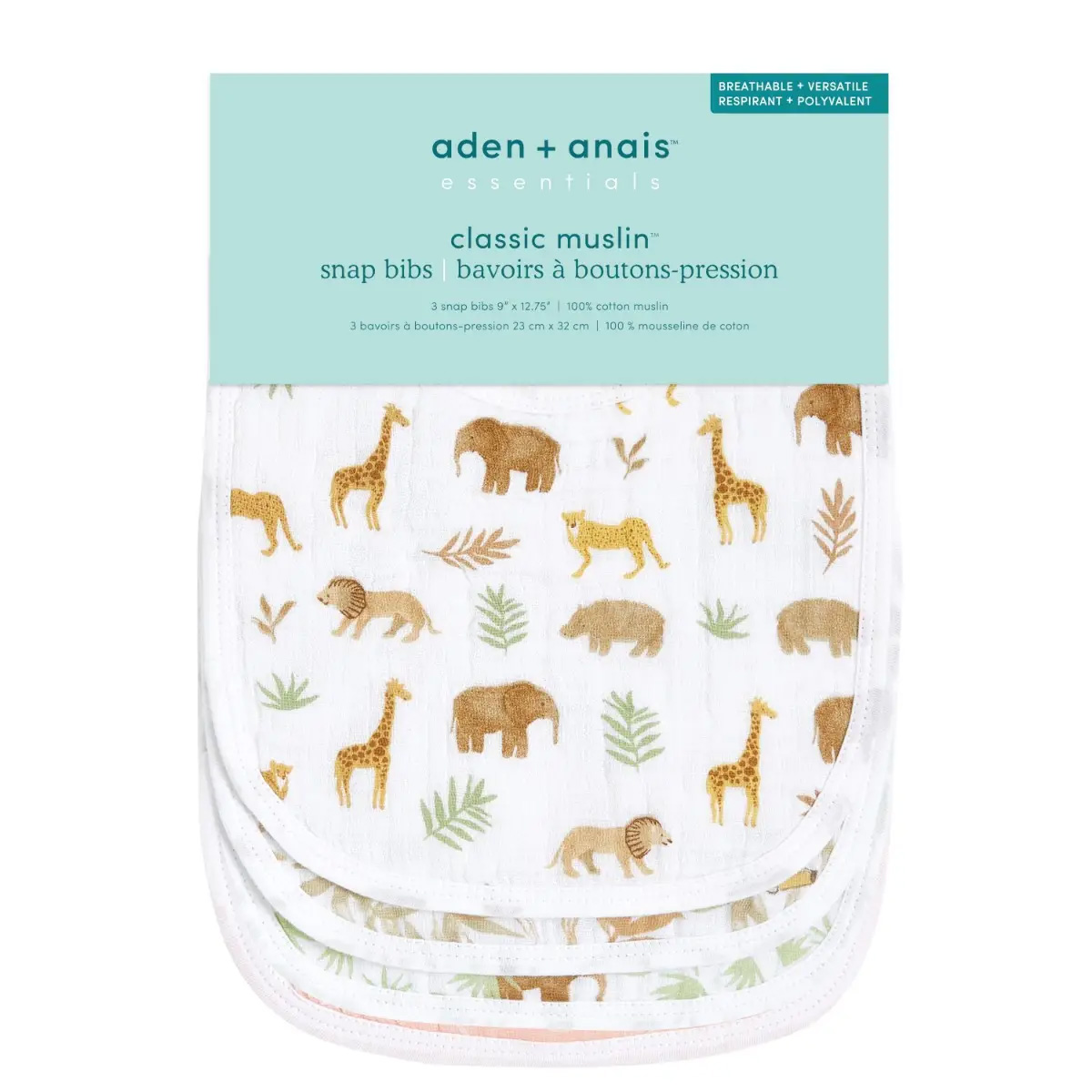 TANZANIA 3PK SNAP BIBS