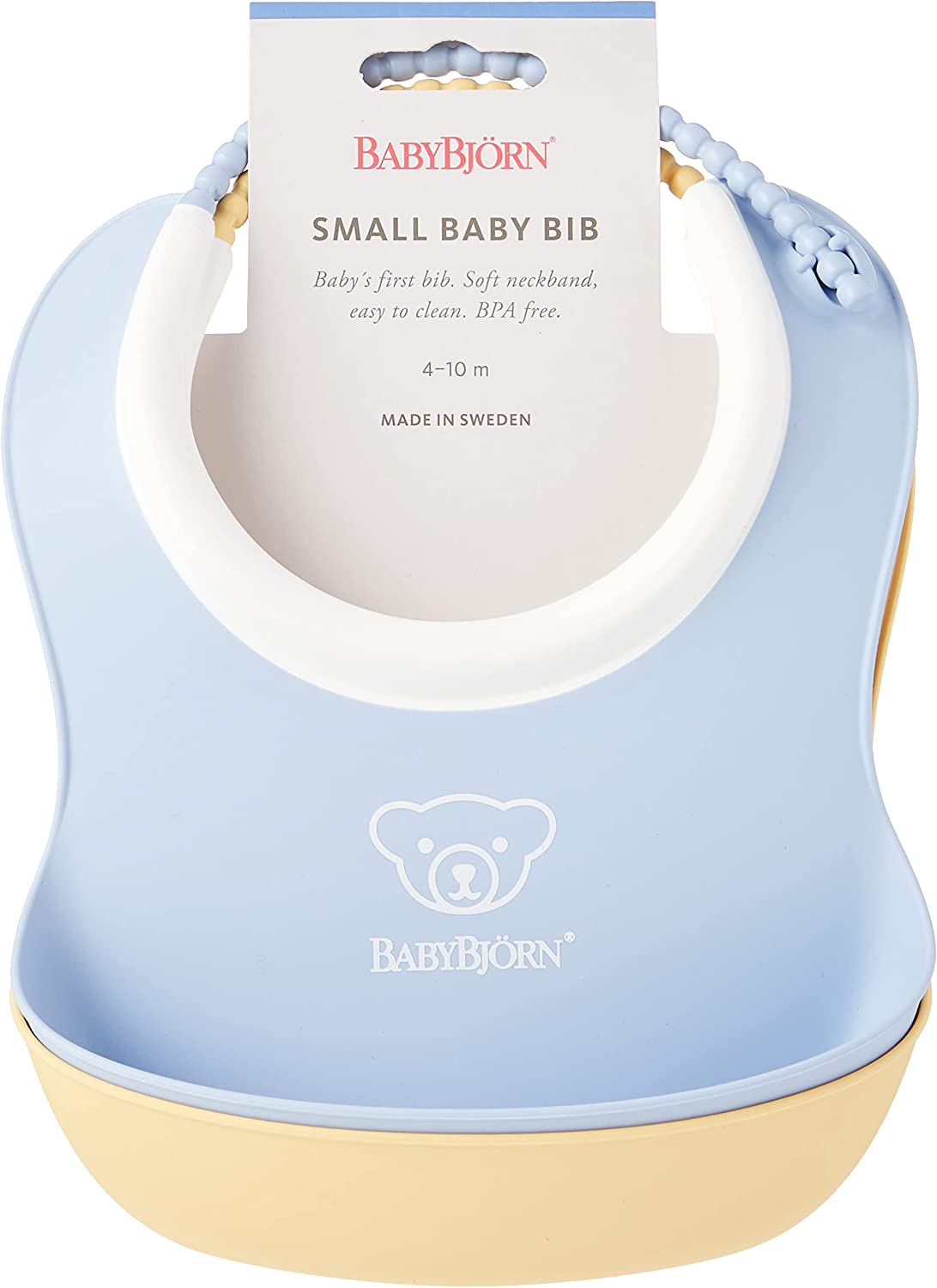 BABY BJORN BIB YEL/BLUE