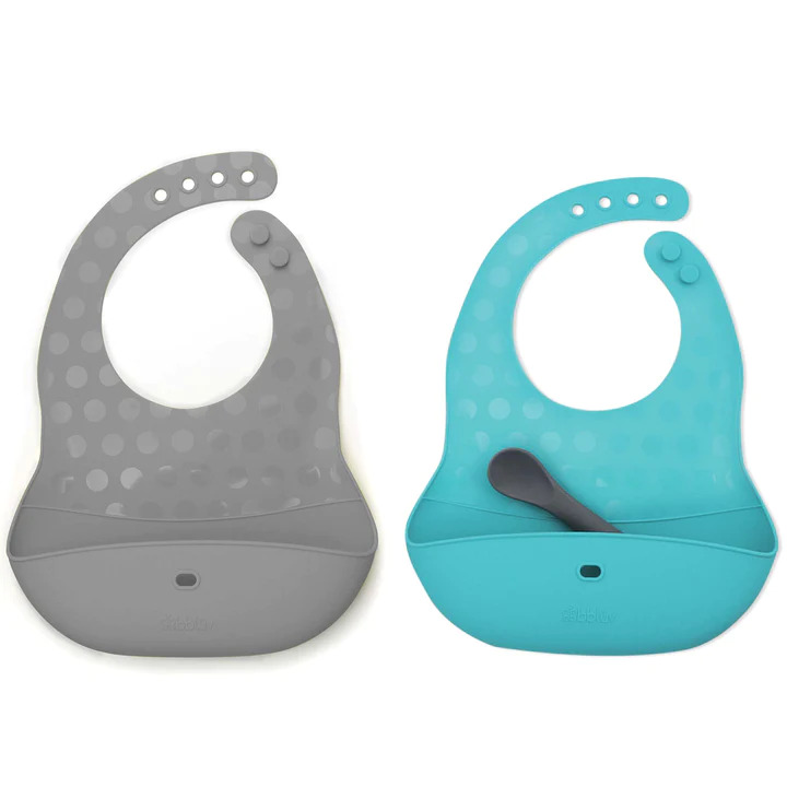 SILICONE FEEDING SET AQUA