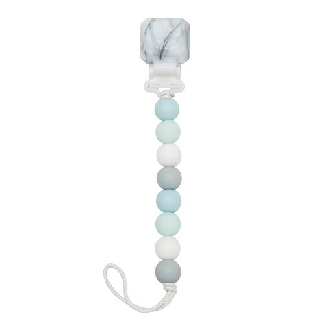 SILICONE PACIFIER CLIP BLUE MINT