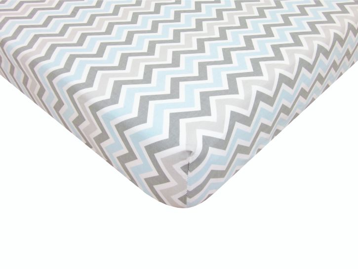 PlayYard Sheet-BLUE ZIGZAG