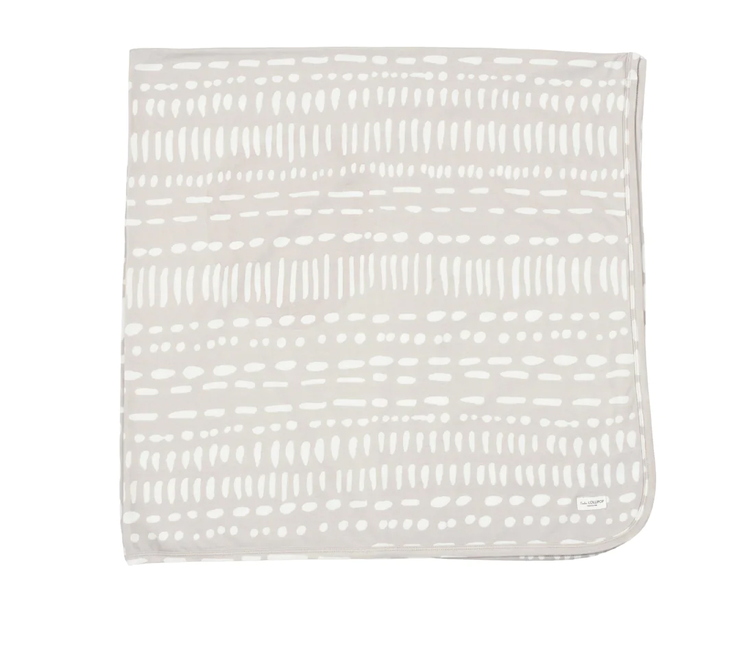TENCEL BLANKET GREY MUDCLOTH
