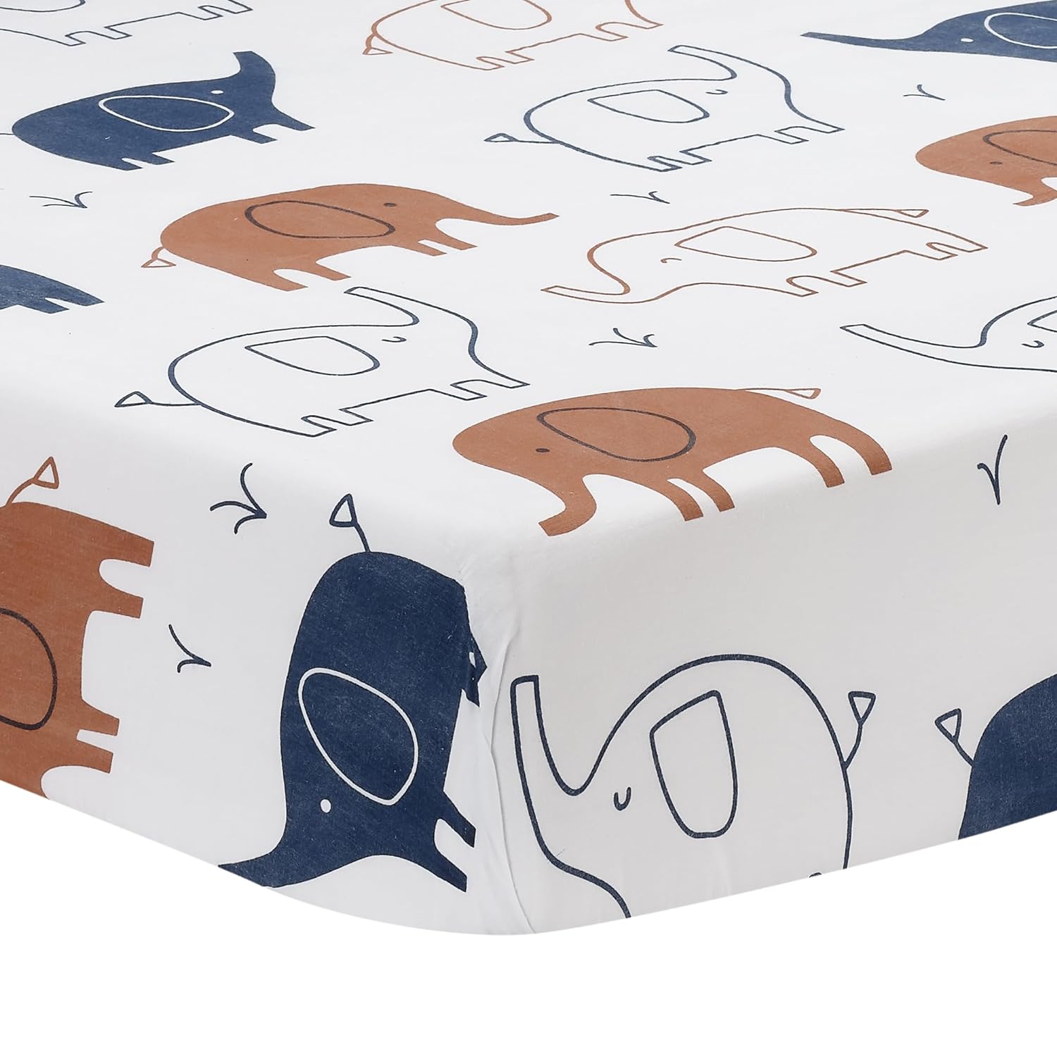 WHITE ELEPHANT CRIB SHEET