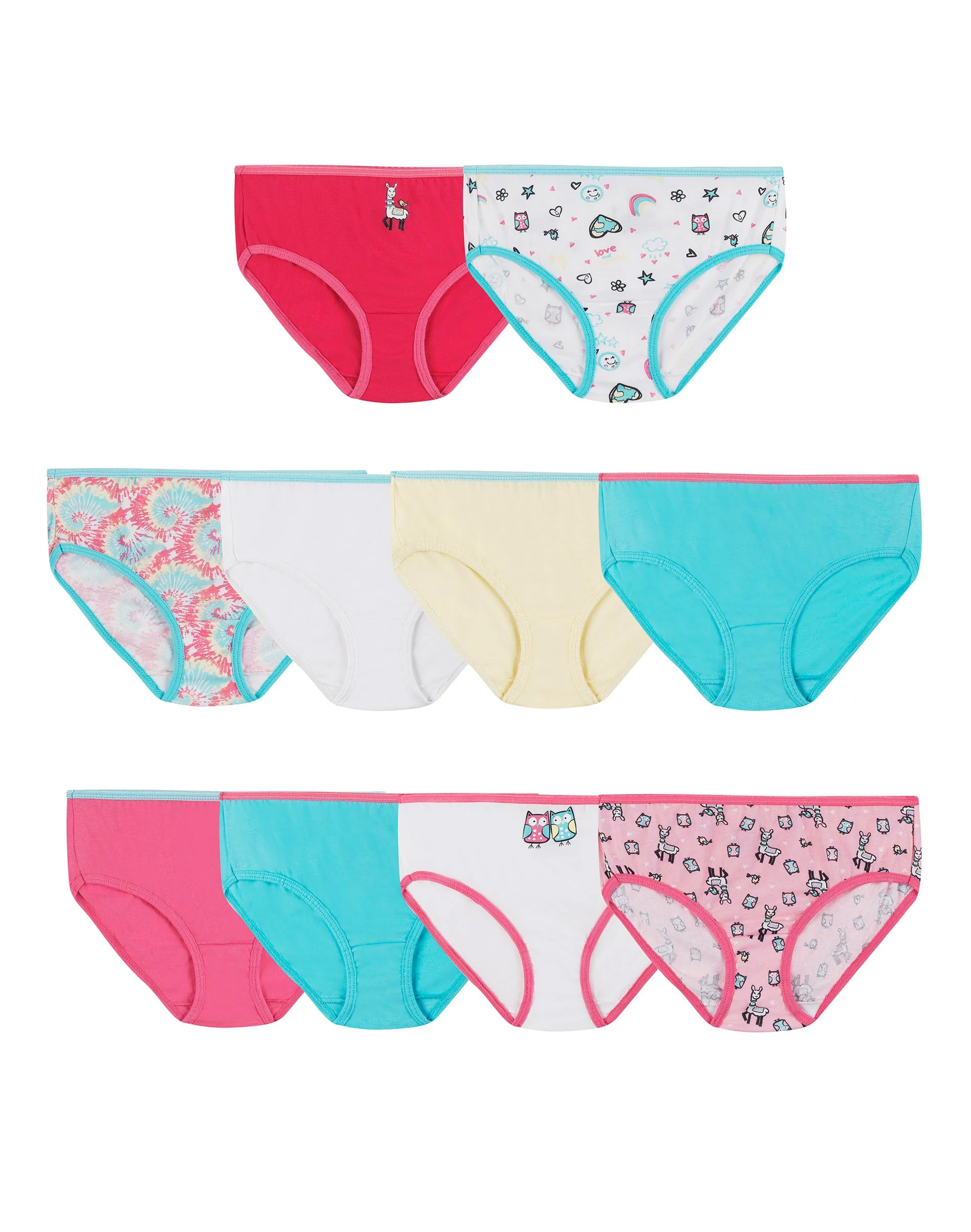 HANES 10PK GIRLS BRIEFS