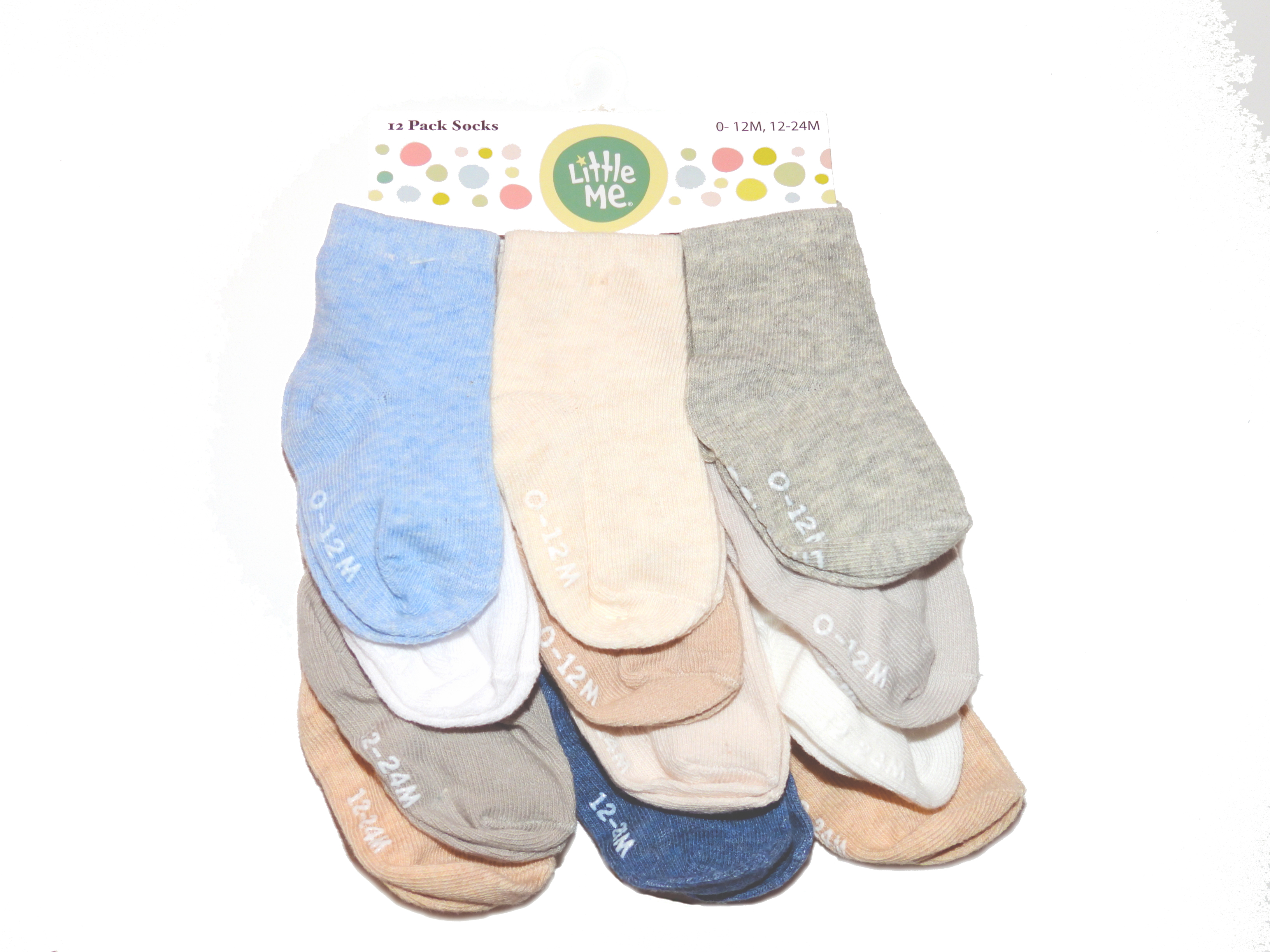 12pk Heather Muted Socks