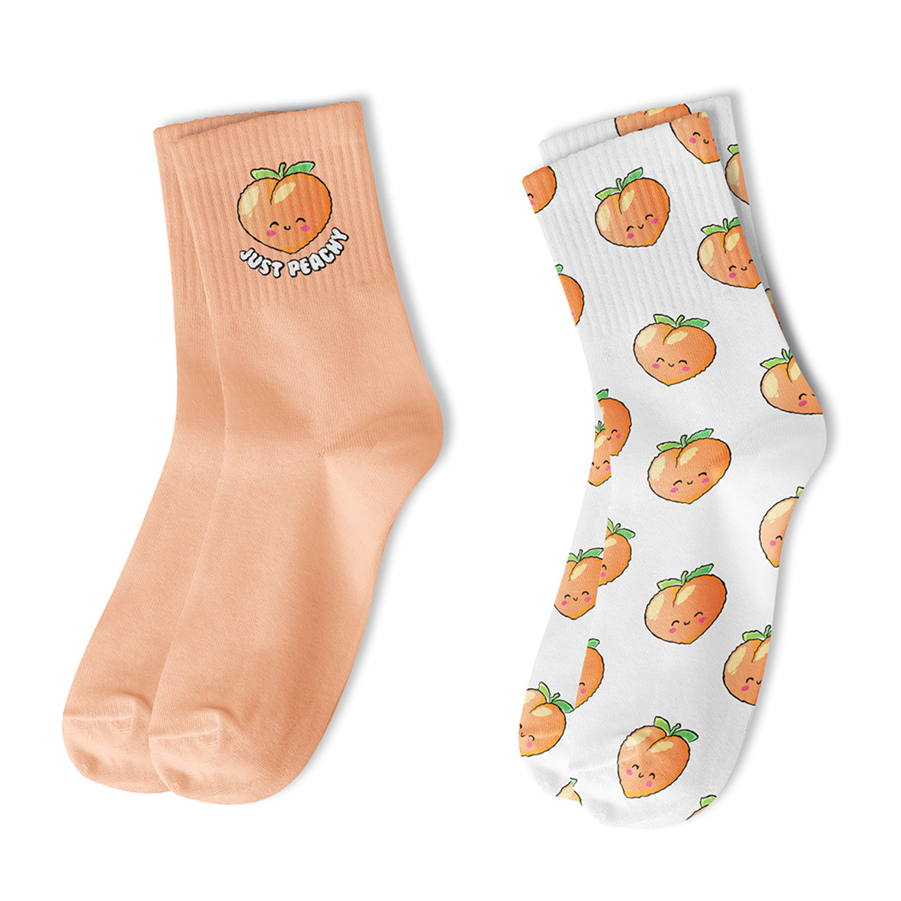 Peach 2pk Socks