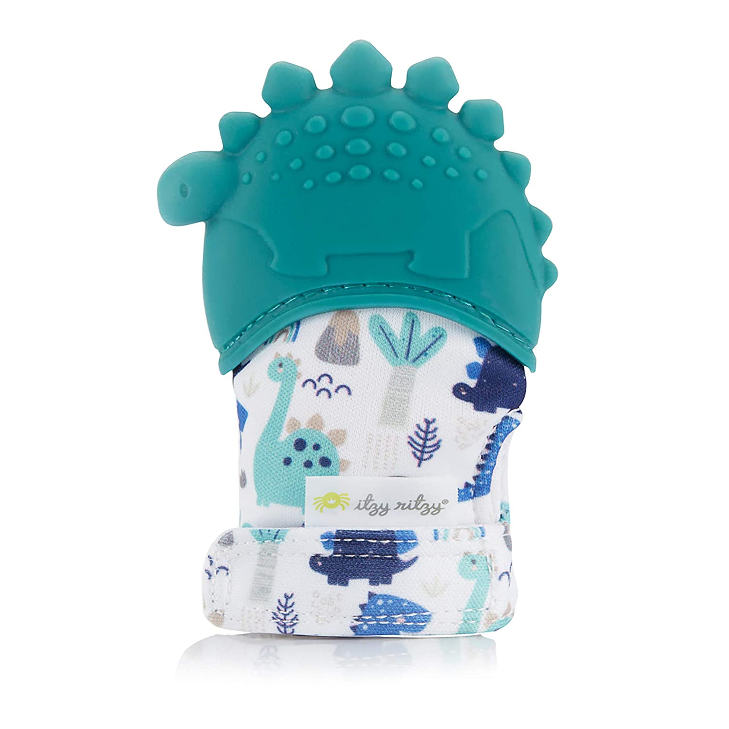 TEETHING MITT TEAL DINO