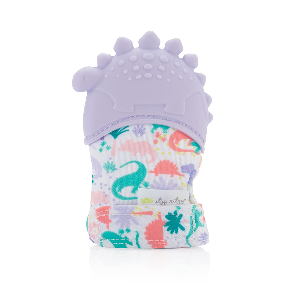 TEETHING MITT LILAC DINO