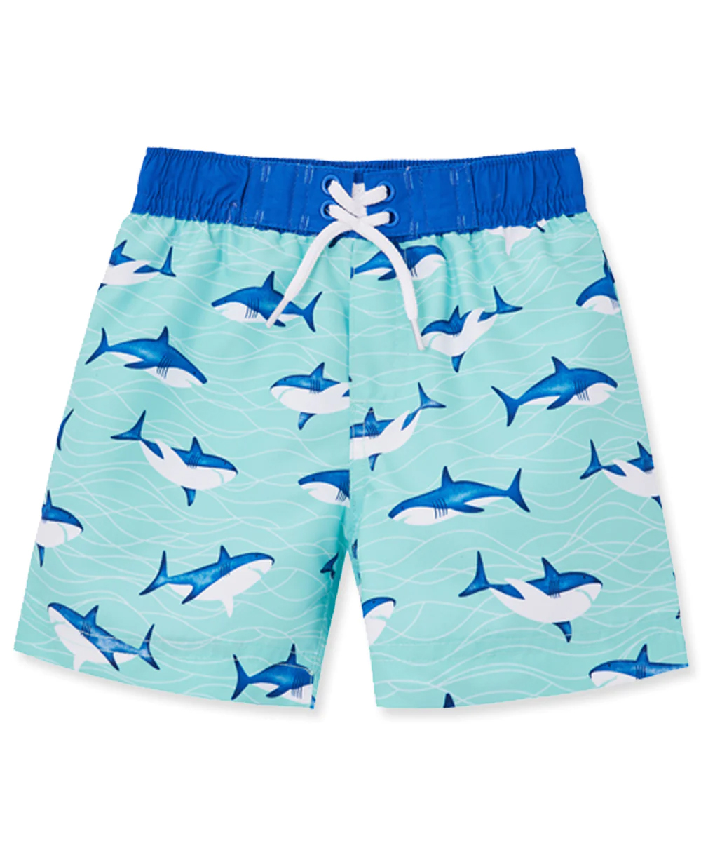 Shark Swim Trunks Green