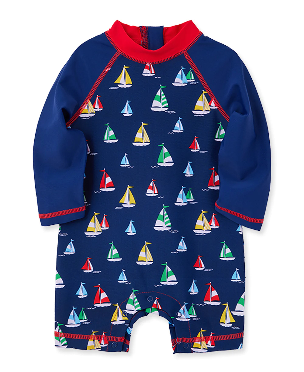 Boat LS Rashguard Suit Blue