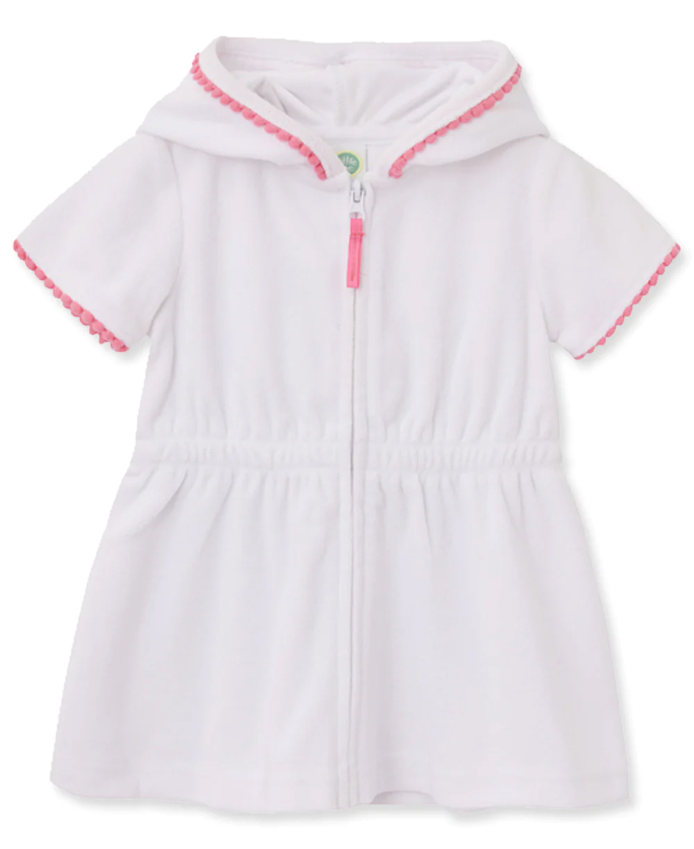 Zip Swim Cover Up White