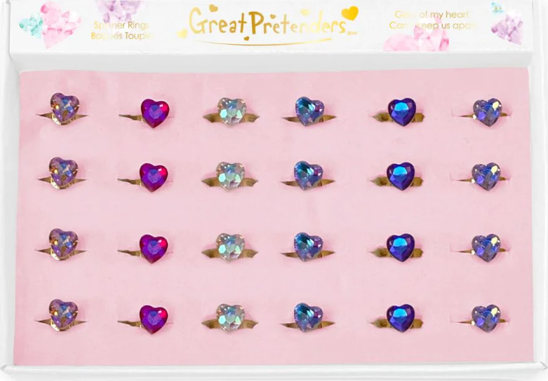 Gem of My Heart Spinner Rings