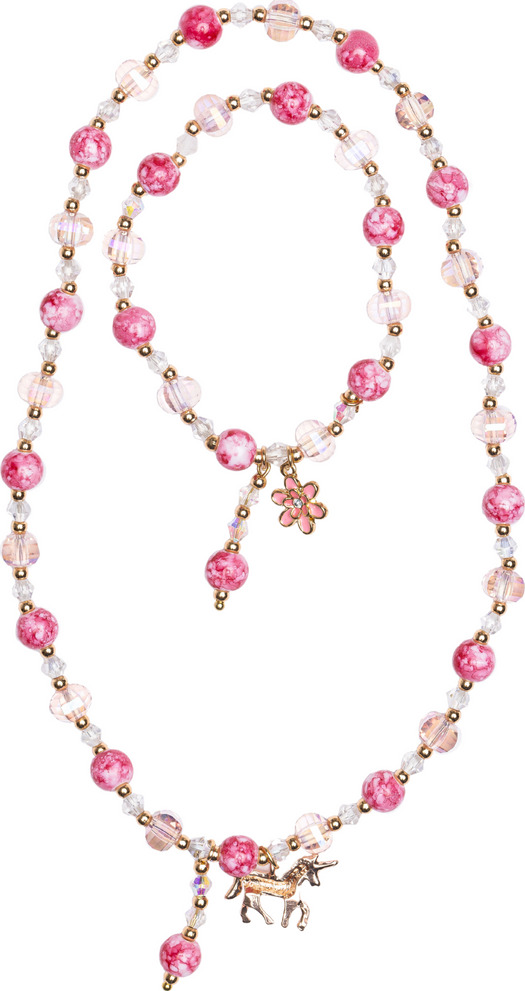 Holo Pink Crystal Necklace
