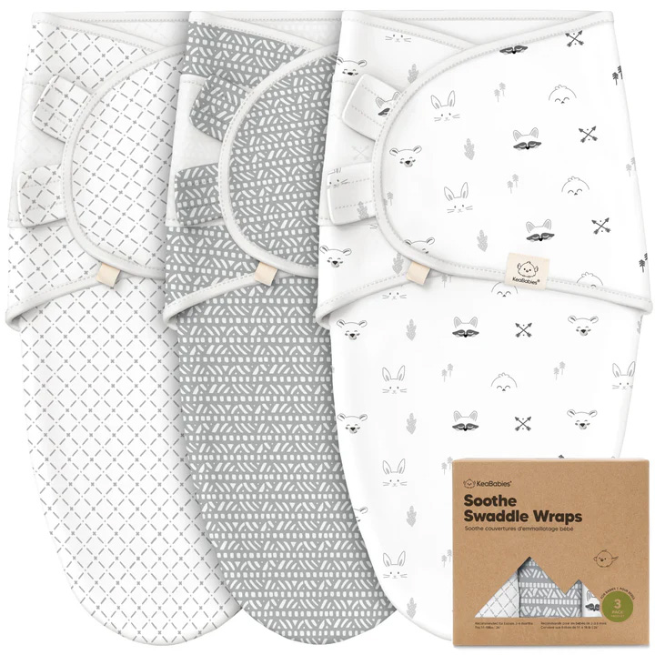 Nordic 3pk Swaddle Wrap LG