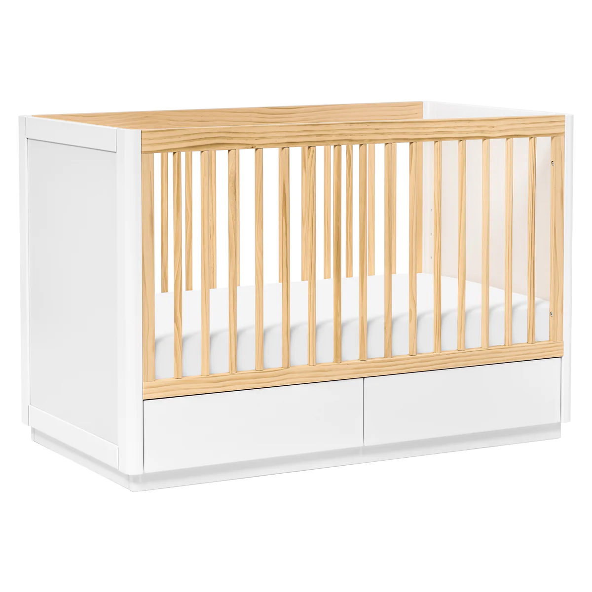 Bento Conv Crib-White/Natural