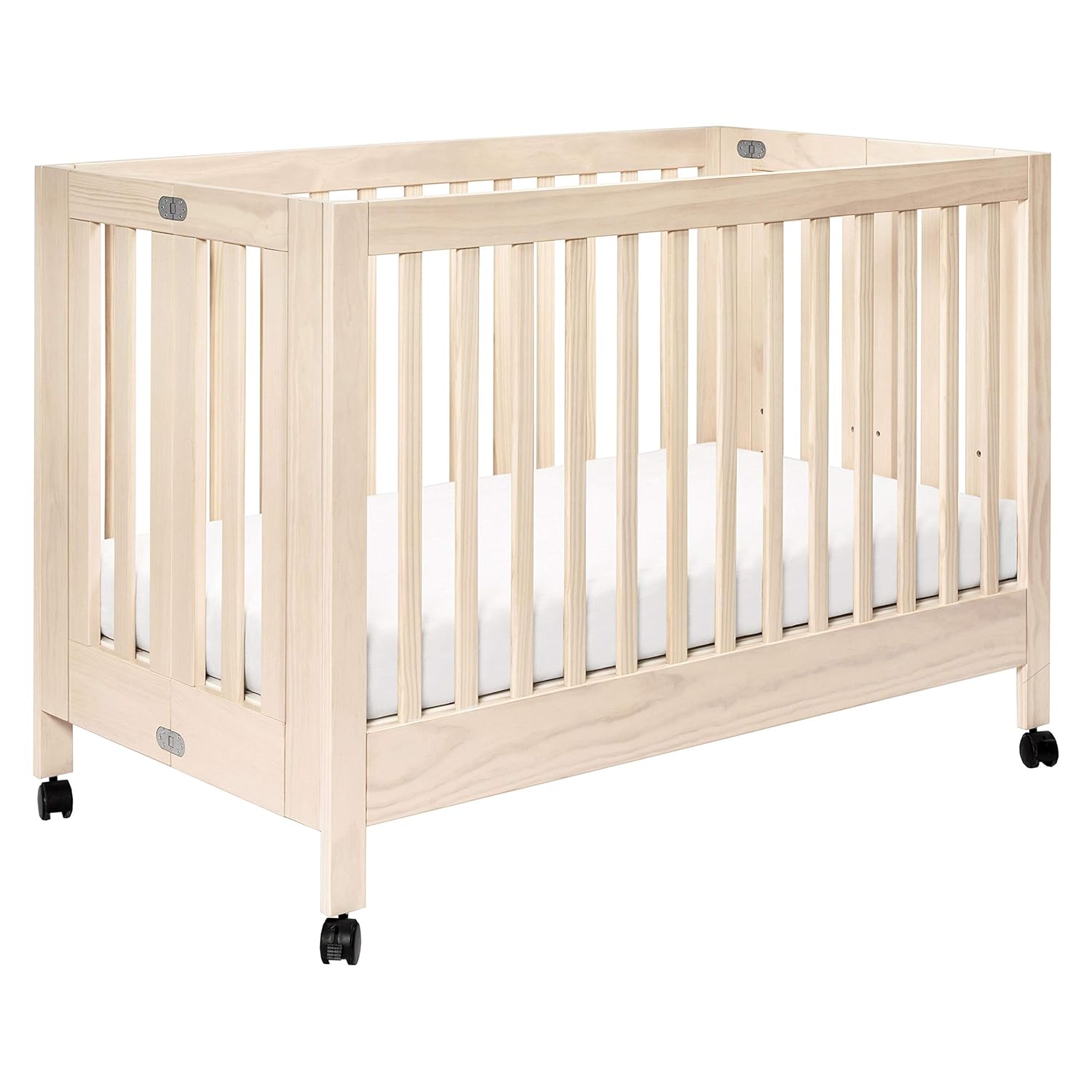 Maki Folding Crib-Washed Natural